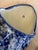 Pair of Blue and White Glazed Ceramic Floral Wall Pockets For Sale - Image 9 of 10