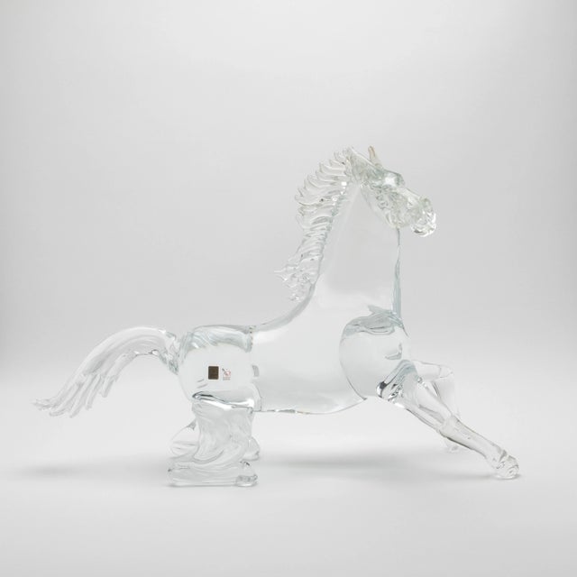 Glass Hand Blown Murano Horse Sculpture For Sale - Image 7 of 11