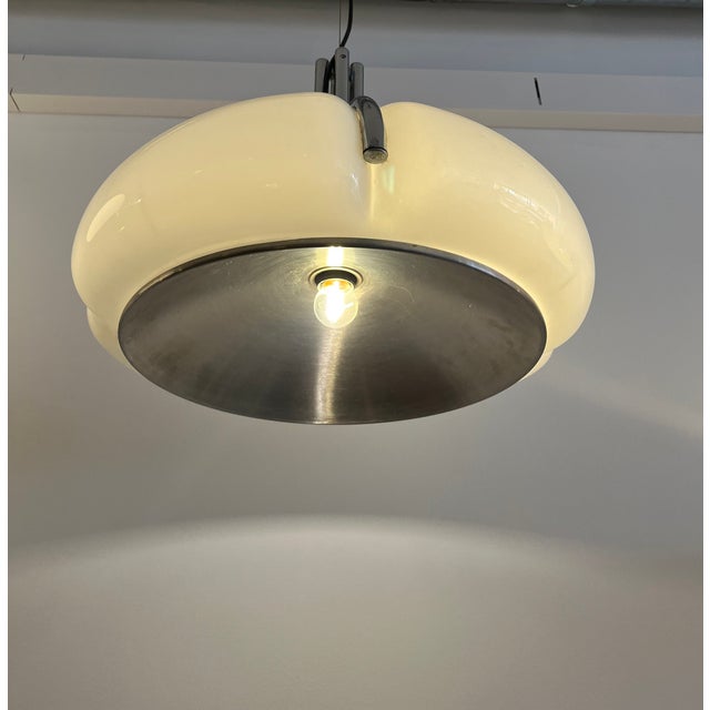 Ivory Quadrifoglio Pendant Lamp attributed to Massoni Aulenti for Harvey Guzzini For Sale - Image 8 of 8
