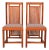 Frank Lloyd Wright for Cassina Arts & Crafts Cherry Wood Dining Chairs, Pair For Sale