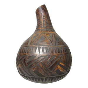 Large Carved African Gourd