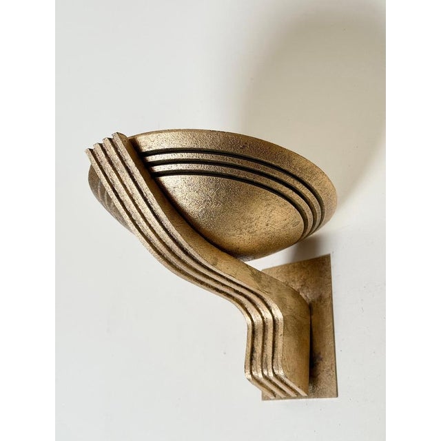 Art Deco Sculptural Gilded Olympia Wall Light by Bernd Beisse, 1980s For Sale - Image 12 of 18