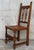 Spanish 19th Set of Four Spanish Carved Chairs with Leather Seat and Back For Sale - Image 3 of 18