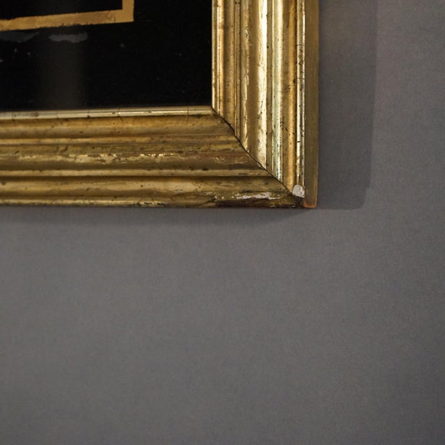 Antique Still Life Floral Print In Original Gilt Frame with Eglomise Glass Circa 1880 For Sale - Image 10 of 10