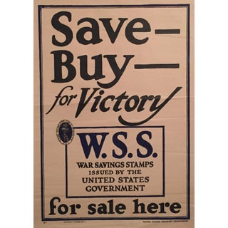 Antique World War I Poster, Victory For Sale