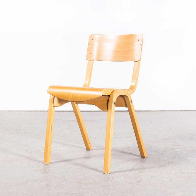 Beech Stacking Chair from Lamstak, 1950s For Sale - Image 9 of 9