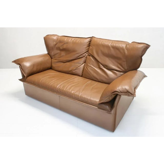 Leather Wingback 2-Seater Sofa from Durlet, 1970s For Sale - Image 10 of 13