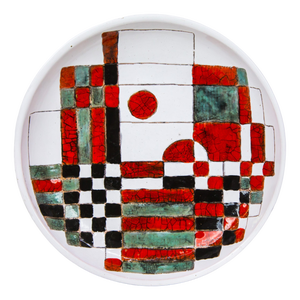 Mid-Century Modern Abstract Ceramic Wall Plate, 1970s