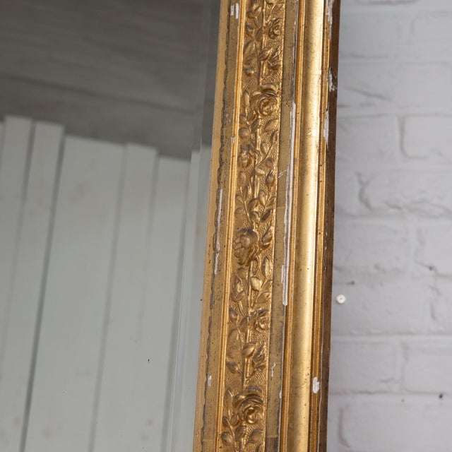 Large Napoleon III Pediment Mirror, 1870 For Sale - Image 6 of 11