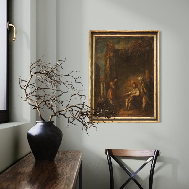 Italian Artist, The Parable of the Unfaithful Farmer, 17th Century, Oil on Canvas For Sale - Image 7 of 16