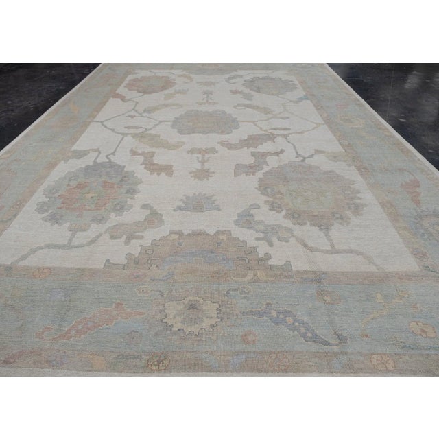 Early 21st Century Turkish Oushak Rug 11'10" x 18'3" For Sale - Image 5 of 6