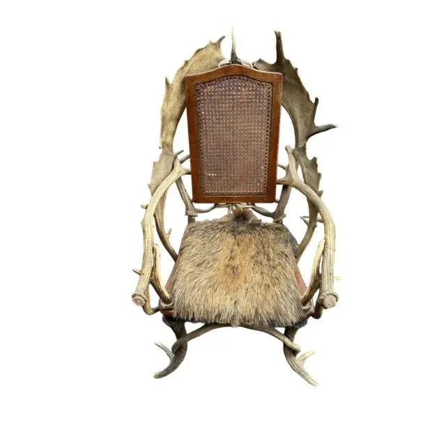 1940s Black Forest Antler Chair For Sale - Image 9 of 9