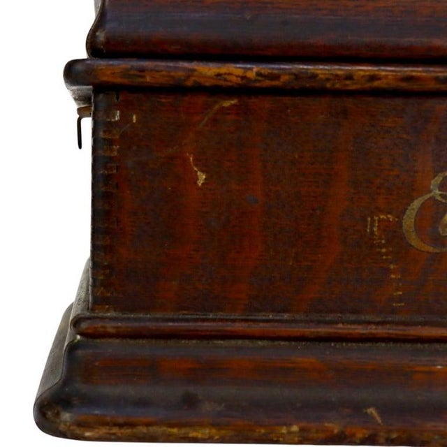 Wood Antique Edison Oak Standard Cylinder Phonograph Model D C1920 For Sale - Image 7 of 14