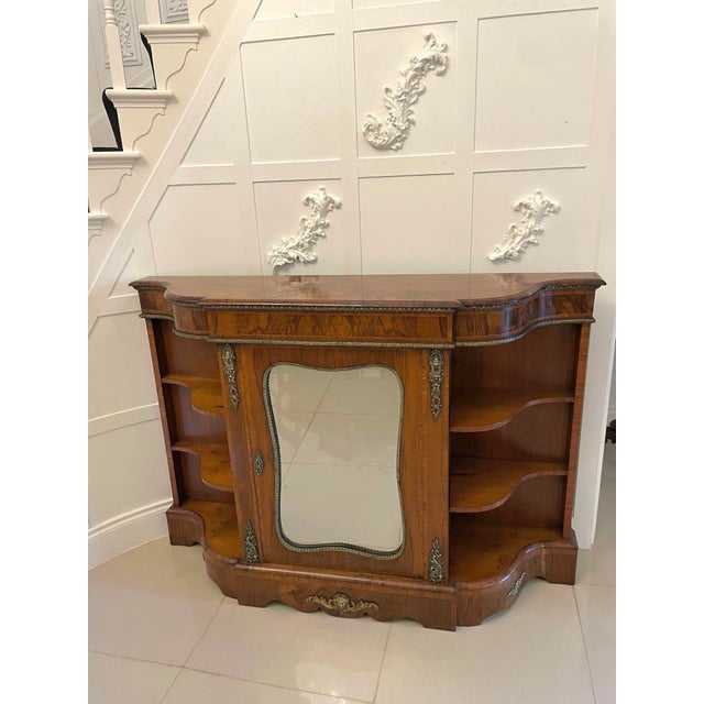 Antique Victorian Burr Walnut Ormolu Mounted Credenza, 1850 For Sale - Image 17 of 17