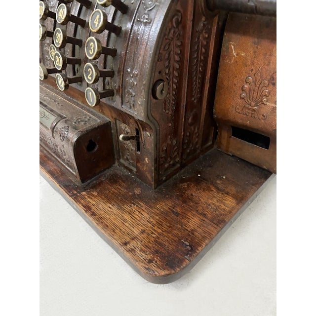 Antique Art Nouveau Mechanical Cash Register from National Cash Register Company, 1929 For Sale - Image 13 of 17