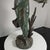 Late 20th Century Bronze Sculpture Young Girl With Her Birds Art Nouveau Style For Sale - Image 4 of 4