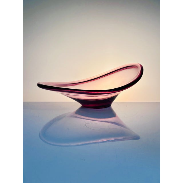 Sculptural Snits Bowl in Rose Gold Mouth-Blown Glass attributed to Lotte Petterson for Ikea, Sweden, 2000s For Sale - Image 11 of 11