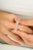 Two Pear Shaped Blue Topaz Halo Diamond Open Ring Size 6.5 For Sale - Image 4 of 9