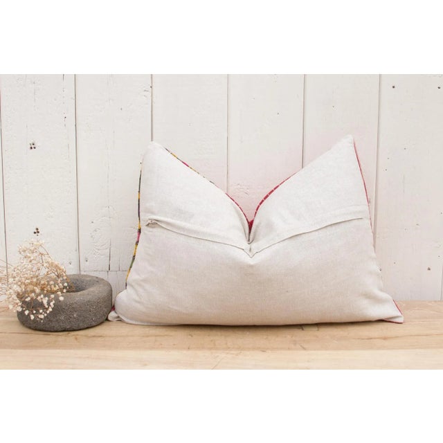 Callie Antique Mashru Tribal Pillow For Sale In Los Angeles - Image 6 of 8