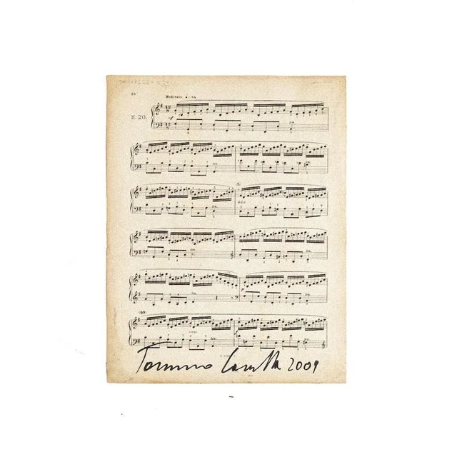 Musical Notes'' is a beautiful artwork in mixed media, tempera and collage on a musical note, realized in 2009 by Tommaso...