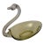 1950s Mid-Century Modern Duncan & Miller Hand Blown Glass Yellow Swan Candy Dish For Sale