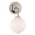 Thomas O'Brien for Visual Comfort Signature Katie Small Globe Sconce in Polished Nickel with White Glass For Sale