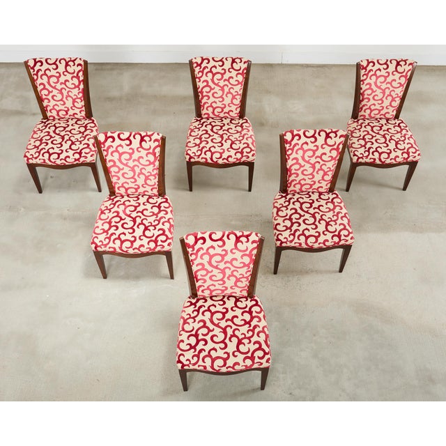 Baker Furniture Company Set of Six Barbara Barry Baker Mahogany Dining Chairs For Sale - Image 4 of 17