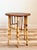 Late 19th Century Antique English Tortoiseshell Bamboo Side Table, Woven Rush Top For Sale - Image 5 of 12