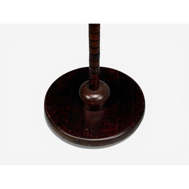 Markslöjd Attribution, Floor Lamp, Stained Wood, Fabric, Sweden, 1970s For Sale - Image 13 of 14