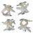 L’objet Platinum Starfish Napkin Rings - Set of 4 For Sale