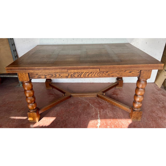 Renaissance-Style Table in Oak, 1930s For Sale - Image 12 of 12