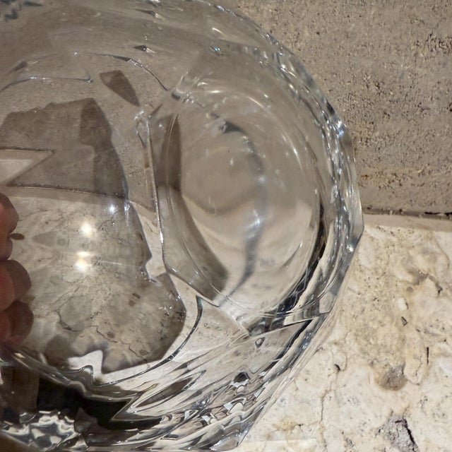 Multi Facet Crystal Bowl by Mikasa Platinum Octagon Shape For Sale - Image 9 of 12