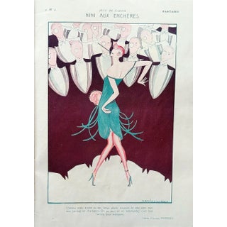 Andrée Sikorska, 1928 "Nini Aux Enchères" Fantasio Print For Sale