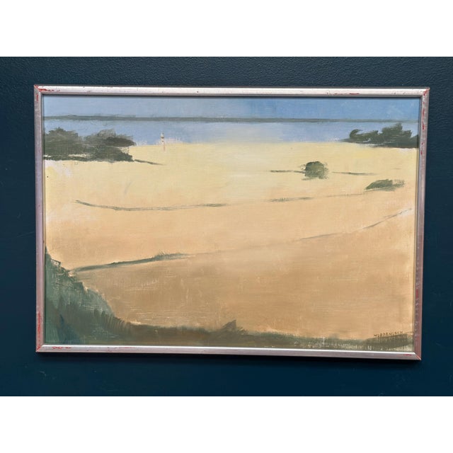 Original Swedish Oil on Canvas – “Västra Piren, Hven” by Rolf Nordengren – Signed & Dated 1980 – Vintage & Framed – 70 ×...