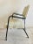 Midcentury Vinyl Sunroom Side Chair Beige/Black Iron Frame For Sale - Image 4 of 7