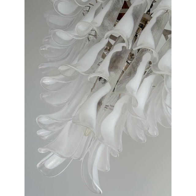 Eclectic White Murano Chandelier For Sale - Image 13 of 15