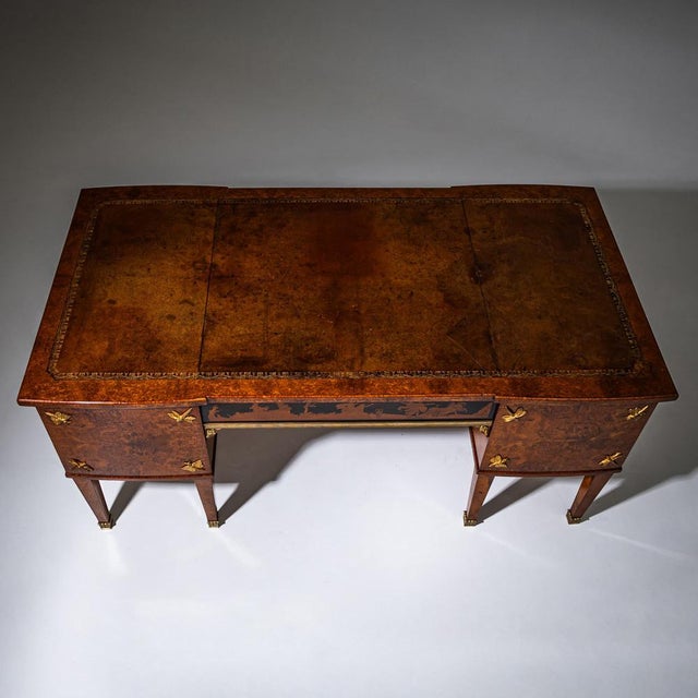 Brown Antique Italian Thuya Burl Desk, 1900 For Sale - Image 8 of 14