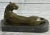 Henry Moore Handcrafted Henry Moore Mountain Lion Bronze Sculpture Marble Base Figurine For Sale - Image 4 of 10