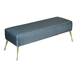 Modern Italian Style Turquoise Bench For Sale