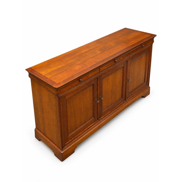 Wood Louis Philippe Style Fruitwood Sideboard, 1960s For Sale - Image 7 of 12