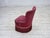 Danish Armchair in Striped Red Furniture Velour, 1960s For Sale - Image 9 of 17