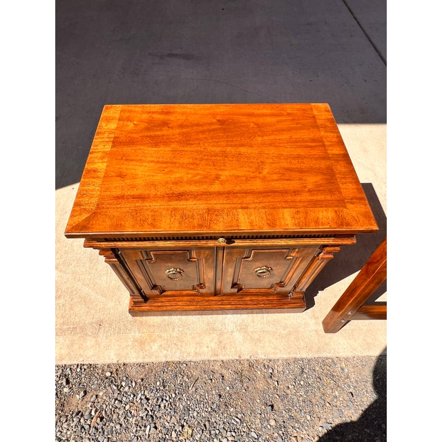 Drexel Heritage Cameo Classics King Bedroom Set, 4 Pieces, Cane & Burlwood, Vintage 1970s For Sale - Image 11 of 15