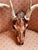 Authentic Large Decorative Copper Coated Deer Skull Rustic Cabin Decor Art For Sale - Image 10 of 11