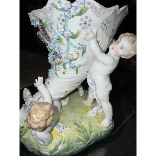Vion Et Baury 19th Century Bisque Porcelain Figural Compote Made for the Paris Exposition For Sale - Image 11 of 14