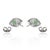 Metal Vintage Inspired 1.8 Ct Natural Marquise Emerald & Diamond Stud Earrings 2 Pieces For Sale - Image 7 of 12