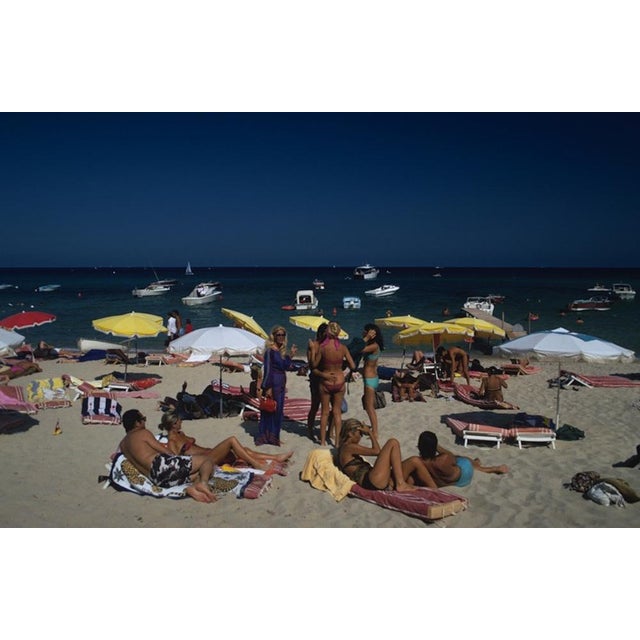 Mid-Century Modern Slim Aarons, St. Tropez Beach, Limited Edition Estate Stamped Photographic Print, 2000s For Sale - Image 3 of 3