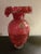 1970s Fenton Cranberry Swirl Glass Ruffled Edge Vase For Sale In Dallas - Image 6 of 10