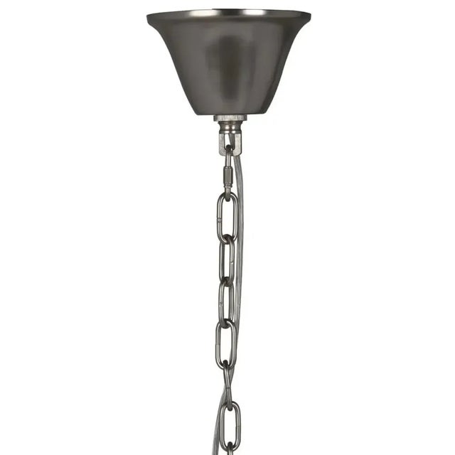 Mid-Century Modern NOIR Lex Chandelier, Metal with Antique Silver Finish For Sale - Image 3 of 3