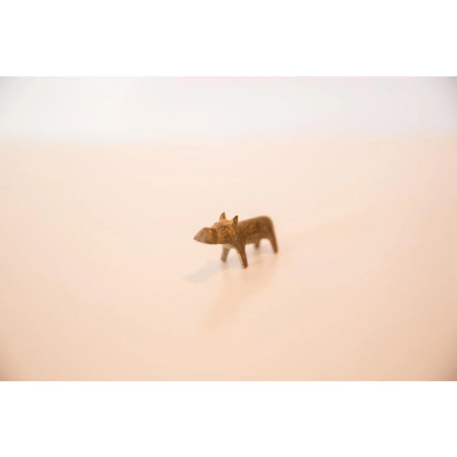 Vintage African Mini Bronze Hippo With Dusty Patina For Sale - Image 4 of 7