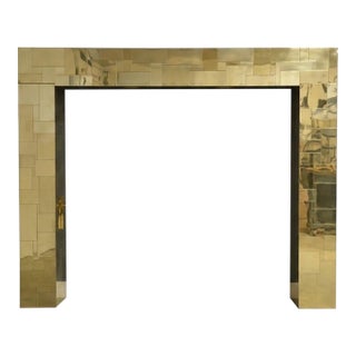 1970s Paul Evans Cityscape Brass Headboard For Sale